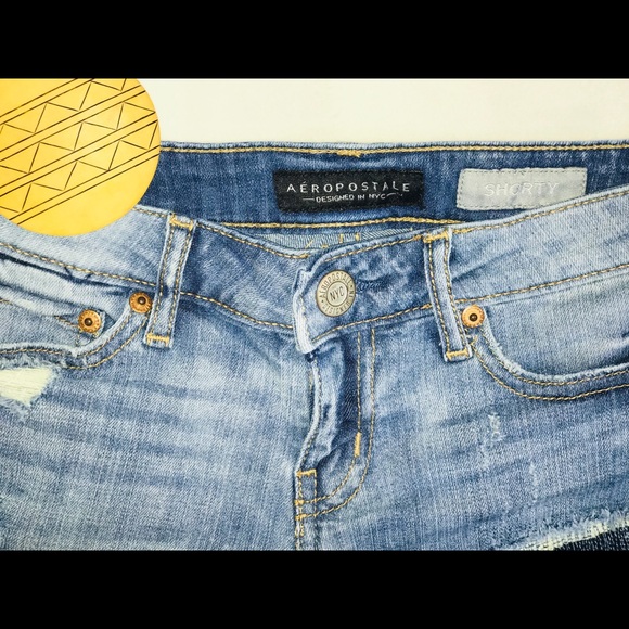 AéRopostale size 0 women’s jean shorts “Shorty” - Picture 2 of 7